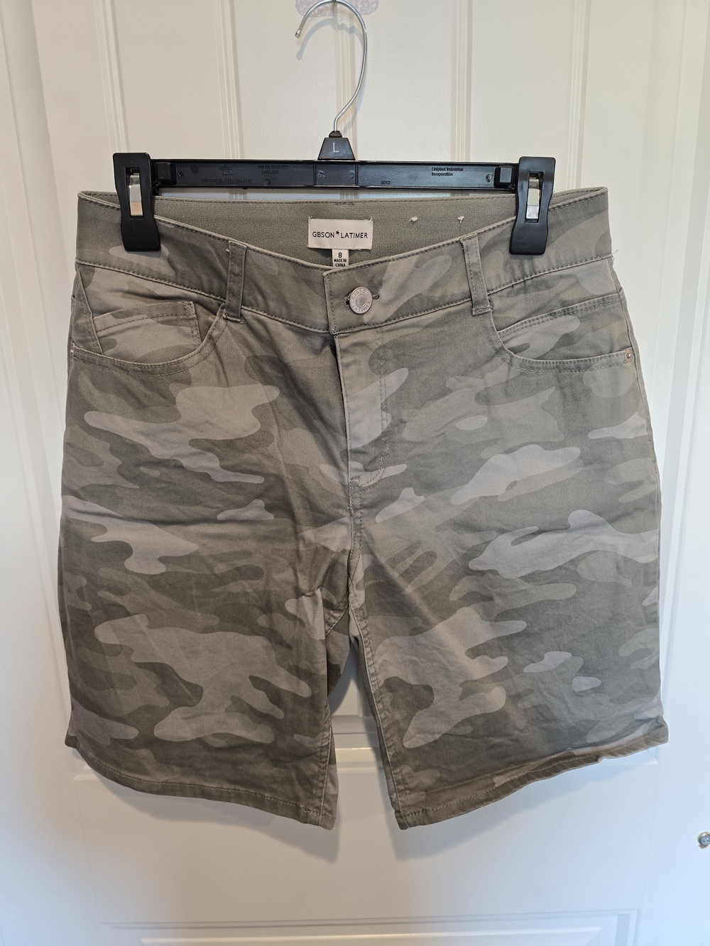 Gibson Latimer Olive Gray Camo Bermuda Shorts